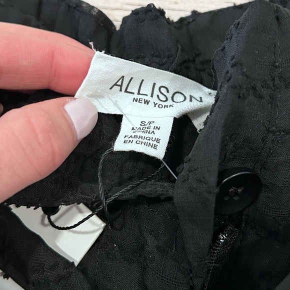 NWT ALLISON NY Black Paperbag Shorts Small - Picture 5 of 7